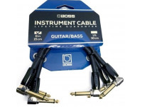 <b>BOSS BIC-PC-3</b> Cable Audio Patch Jack angulado/angulado mono 15cm (Pack 3 Cables) para Pedalboards Revestimiento Malla <b>Garantia Vitalícia</b> <b>BOSS BIC-PC-3</b> Cable Audio Patch Jack angulado/angulado mono 15cm (Pack 3 Cables) para Pedalboards Revestimiento Malla <b>Garantia Vitalícia</b>